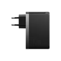 Зарядний пристрій Baseus 2xUSB-C 140W + 1xUSB GaN + cable USB-C to USB-C black (CCGP100201) - 3