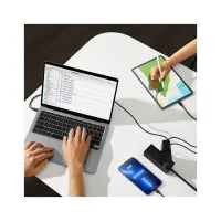 Зарядний пристрій Baseus 2xUSB-C 140W + 1xUSB GaN + cable USB-C to USB-C black (CCGP100201) - 10