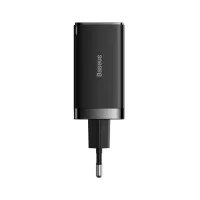 Зарядний пристрій Baseus 2xUSB-C 65W + 1xUSB GaN + cable USB-C to USB-C 100W 1.0m black (CCGP120201) - 2