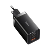Зарядний пристрій Baseus 2xUSB-C 65W + 1xUSB GaN + cable USB-C to USB-C 100W 1.0m black (CCGP120201) - 3