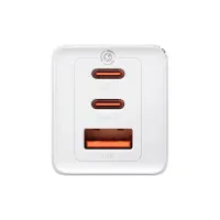 Зарядний пристрій Baseus 2xUSB-C 65W + 1xUSB GaN + cable USB-C to USB-C 100W 1.0m white (CCGP120202) - 4