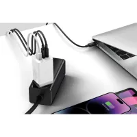 Зарядний пристрій Baseus 2xUSB-C 65W + 1xUSB GaN + cable USB-C to USB-C 100W 1.0m white (CCGP120202) - 7