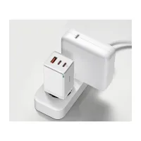 Зарядний пристрій Baseus 2xUSB-C 65W + 1xUSB GaN + cable USB-C to USB-C 100W 1.0m white (CCGP120202) - 8