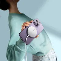 Зарядний пристрій Baseus Simple Mini3 Magnetic Wireless Charger 15W Silver (CCJJ040012) - Зображення 11