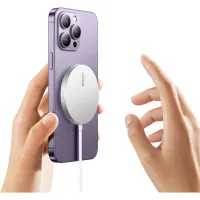 Зарядний пристрій Baseus Simple Mini3 Magnetic Wireless Charger 15W Silver (CCJJ040012) - Зображення 9