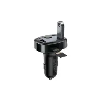 FM модулятор Baseus T Shaped S-09A 2 х USB Type-A, microSD Black (CCMT000001) - 4