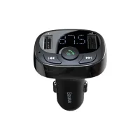 FM модулятор Baseus T Shaped S-09A 2 х USB Type-A, microSD Black (CCMT000001) - 1