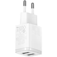 Зарядний пристрій Baseus Compact Charger 2U White (CCXJ010202) - 3