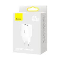Зарядний пристрій Baseus Compact Charger 2U White (CCXJ010202) - 8