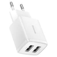 Зарядний пристрій Baseus Compact Charger 2U White (CCXJ010202) - 1