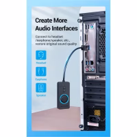 Звукова плата Vention Audio USB 3х3,5mm jack 0.15m Volume Control (CDRBB) - Image 6