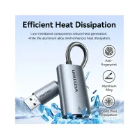 Переходник USB-C + USB A to RJ45 Ethernet 1000Mbps 0.15m aluminum gray Vention (CFQHB) - Изображение 6