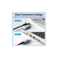 Переходник USB-C to RJ45 Ethernet 1000Mbps gray VENTION (CFQHB) - Изображение 8