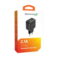 Зарядний пристрій Grand-X CH-03B (5V/2,1A) Black (CH-03B) - 5