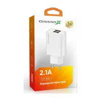 Зарядний пристрій Grand-X CH-15W 2xUSB 10.5W Black (CH-15W) - 4
