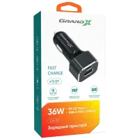 Зарядний пристрій Grand-X CH-29 PD 3.0, Quick Charge QС3.0, 1 TypeC, 1 USB (CH-29) - 5