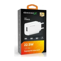 Зарядний пристрій Grand-X CH-550W Quick Charge USB QC3.0 White (CH-550W) - 3
