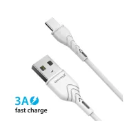 Зарядний пристрій Grand-X Quick Charge QС3.0, + cable USB -> Type C 1m white (CH-550WT) - 3