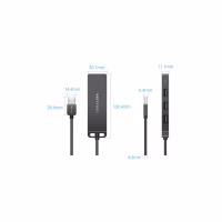 Концентратор Vention USB 2.0 to 4xUSB 2.0 black (CHMBB) - Image 2
