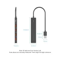 Концентратор Vention USB to 4xUSB 3.2 Gen2 + USB-C 10Gbps 0.15m black (CHOBB) - Изображение 9