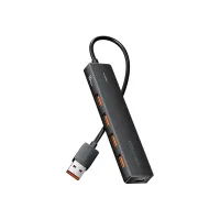 Концентратор Vention USB to 4xUSB 3.2 Gen2 + USB-C 10Gbps 0.15m black (CHOBB) - Изображение 1