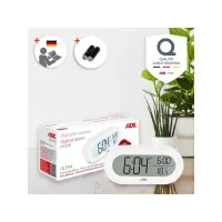 Настільний годинник АDЕ цифровий з температурним дисплеєм білий (CK2134) - Зображення 2