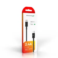 Дата кабель USB-C to Lightning 1.0m 12W CL-03B Black Grand-X (CL-03B) - 3
