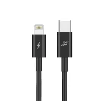 Дата кабель USB-C to Lightning 1.0m 20W CL-07B Black Grand-X (CL-07B) - 1