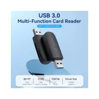 Зчитувач флеш-карт Vention USB 3.0 to SD+TF Black Dual Drive Letter (CLGB0) - Зображення 8