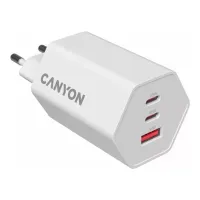 Зарядний пристрій Canyon HEXAGON 65 GaN 65W 2xPD 1xQC EU White (CND-CHAHEX65W) - Зображення 4