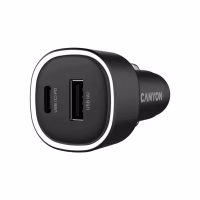 Зарядний пристрій Canyon 1xUSB + 1xUSB-C PD48W black (CNE-CCABR3AC) - Image 1