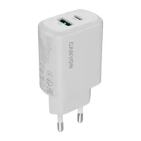 Зарядний пристрій Canyon OnCharge 200 20W 1xPD 1xQC EU White (CNE-CHA200-21) - 2