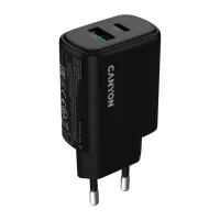 Зарядний пристрій Canyon OnCharge 250 25W 1xPD 1xQC EU Black (CNE-CHA250-31) - 2