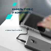 Батарея універсальна Canyon PB-2008 20000mAh PD/100W Q.C/3.0 (CNE-CPB2008DG) - 10