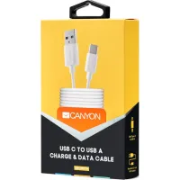 Дата кабель USB 2.0 AM to USB-C 1.0m white Canyon (CNE-USBC1W) - 2