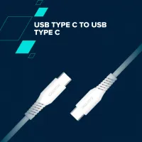 Дата кабель USB-C to USB-C 1.2m CC100SC 100W White Canyon (CNS-CC100SC12W) - 2