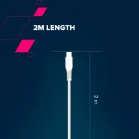 Дата кабель USB-C to USB-C 2.0m CC60SC 60W White Canyon (CNS-CC60SC20W) - 8