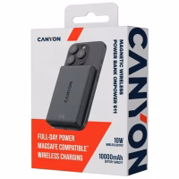 Батарея универсальная Canyon 10000mAh OnPower 511 PD20W Magnetic wireless MagSafe Black (CNS-CPB511B) - Image 5