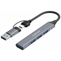 Концентратор Canyon USB-C/A 4-in-1 1xUSB 3.0 + 3xUSB 2.0 gray (CNS-TDS02G) - Изображение 4