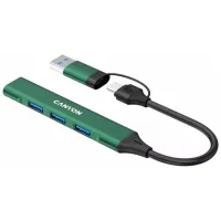 Концентратор Canyon hub DS-02 4in1 USB-A/C Green (CNS-TDS02GR) - 2