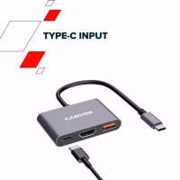 Концентратор Canyon hub DS-4 3in1 USB-C Grey (CNS-TDS4) - Image 11
