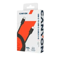 Дата кабель USB-C to USB-C 2.0m 100W 20V/ 5A black Canyon (CNS-USBC12B) - 2