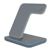 Зарядний пристрій Canyon WS-303, 3in1 Wireless Dark Grey (CNS-WCS303DG) - 2