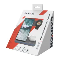 Зарядний пристрій Canyon WS-303, 3in1 Wireless Dark Grey (CNS-WCS303DG) - 7