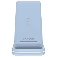 Зарядний пристрій Canyon WS-304 Foldable 3in1 Wireless charger Blue (CNS-WCS304BL) - Зображення 2