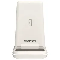 Зарядний пристрій Canyon WS-304 Foldable 3in1 Wireless charger Cosmic Latte (CNS-WCS304CL) - 2