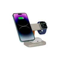 Зарядний пристрій Canyon wireless charger HEXAGON WCS-310 3in1 LightGrey/Orange (CNS-WCS310LGOR) - 5