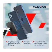 Зарядний пристрій Canyon wireless charger WS-404 15W 4in1 Black (CNS-WCS404) - Изображение 6