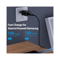 Дата кабель USB 2.0 AM to Micro 5P 1.0m 3A black Vention (COLBF) - Зображення 3