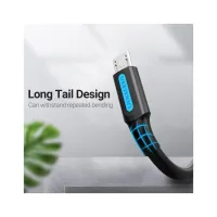Дата кабель USB 2.0 AM to Micro 5P 1.0m 3A black Vention (COLBF) - Зображення 7